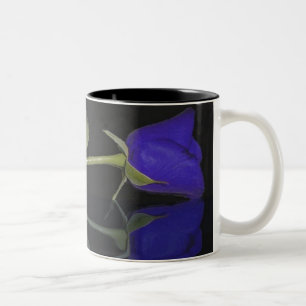 Bleu Rose motif floral Mug