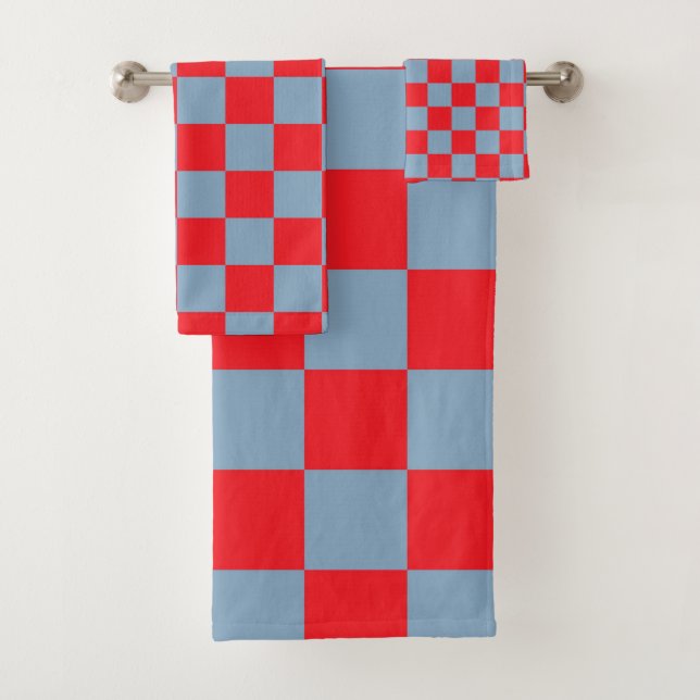 Bleu rouge À damiers En vichy Motif (En situation)