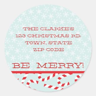 BLEU ROUGE BE JOYEUX NOËL ADRESSE STICKERS
