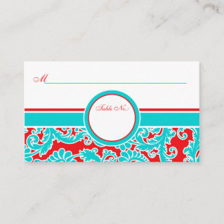 Bleu Rouge Blanc Damas Cartes de Place