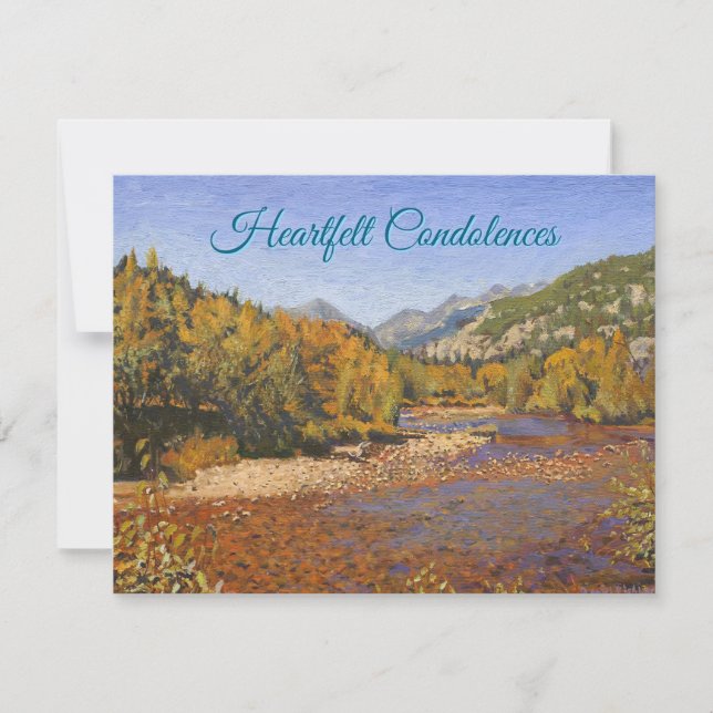 Bleu Rouge Orange Vert Ruisseau en Automne (Devant)