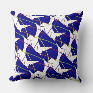 Bleu, rouge, orange, violet et plus Coussin