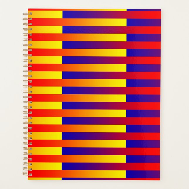 Bleu rouge rayures jaunes (Devant)
