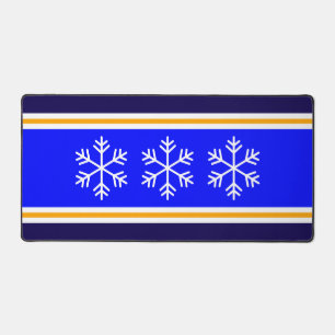 Bleu Royal Clair Rayures Navy Flocons de Neige Bla