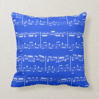Bleu royal de coussin de musique de feuille