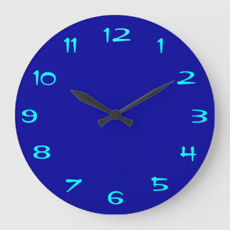 Bleu Royal et Aqua > Horloges rondes ordinaires