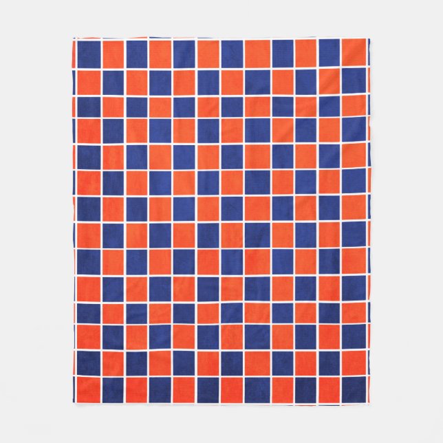 Bleu royal et couverture Checkered orange (Devant)