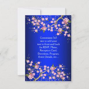 Bleu Royal Fleurs de Cerisier Japonais Rose RSVP
