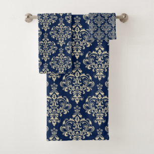 Bleu Royal magnifique Elegant Damask Pattern