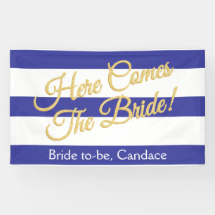 Bleu royal, rayures et bannière de Fête de la