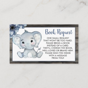 Bleu Rustique Elephant réserver carte ticket