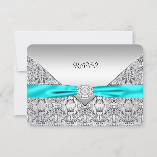 Bleu sarcelle argent RSVP (Devant)