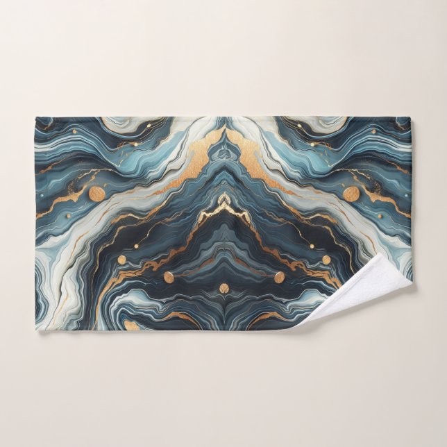 Bleu sarcelle or agate Glam moderne Élégant Mariag (Serviette à main)