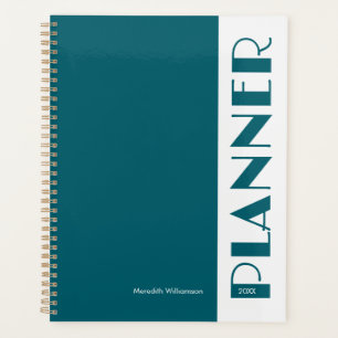 Bleu sarcelle personnalisé rayure vintage rétro