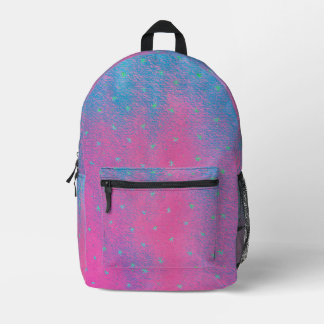 Bleu se marie sur les étoiles rose et verte, sacs