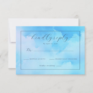 Bleu Sérénité Aquarelle RSVP