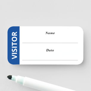 Bleu simple Badge d'invité