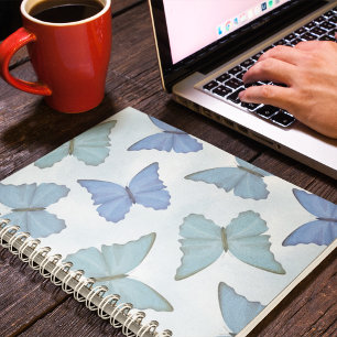 Bleu simple Belle Papillons Aquarelle mignonne