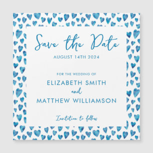 Bleu simple Enregistrer le Mariage de date