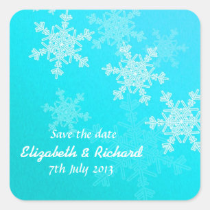 Bleu Snowflakes Sticker Arbres de Noël