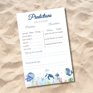 Bleu sous le baby shower de mer Jeu de prédictions