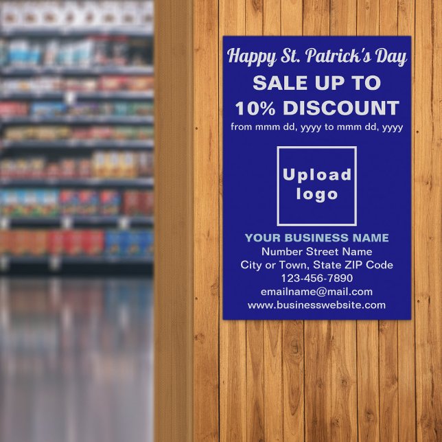 Bleu St. Patrick's Day Business Sale Poster (Blue St. Patrick's Day business sale poster)