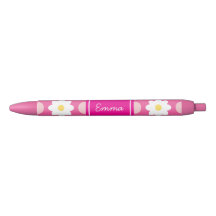 Stylo à motifs floraux rose doux