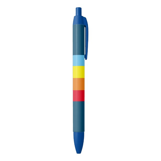 Bleu Stylo à rayures rétro (bleu marine Multi) (Bas (Vertical))
