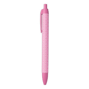 Bleu Stylo Coeurs roses - Couleurs Personnalisées