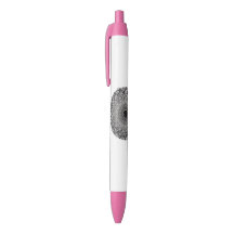 stylo de designer avec art de mandala monochrome