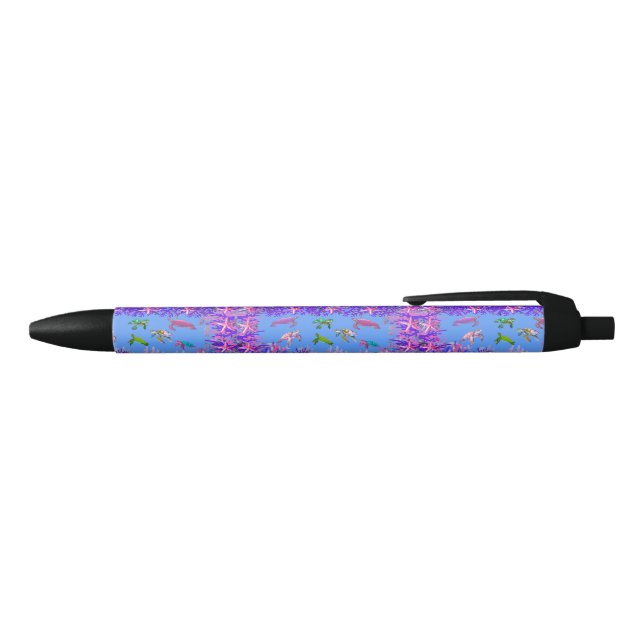 Bleu Stylo d'écriture des amis de la tortue sous-marine (Haut)