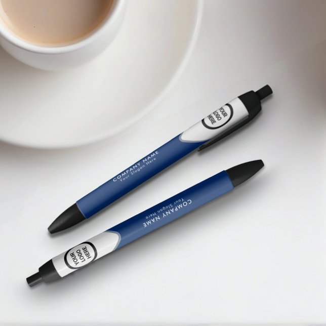 Bleu Stylo d'entreprise exécutif de la marine Logo d'en (Navy Blue Pens on Desk)