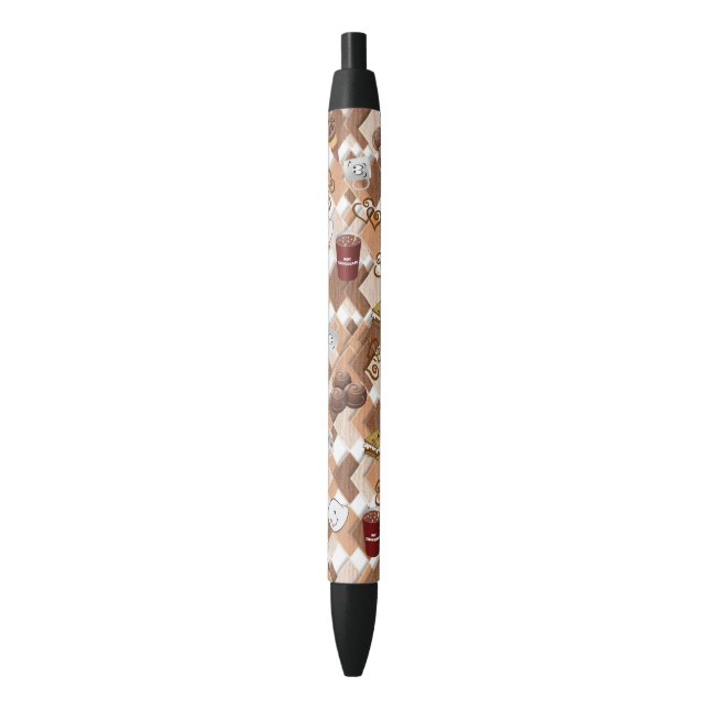 Bleu Stylo et stylo à l'école Chocolat Marshmallow (devant Vertical)