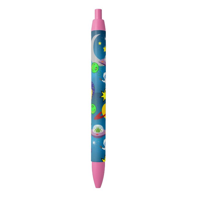 Bleu Stylo et stylo Aliens Astronaut Espace (devant Vertical)