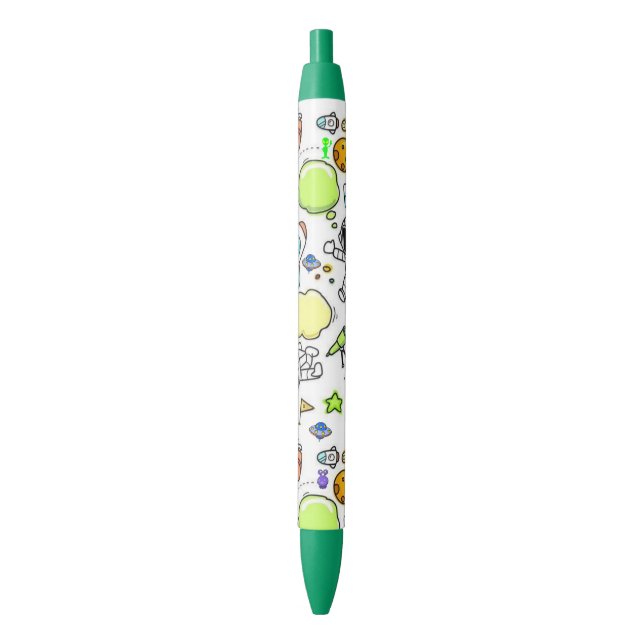 Bleu Stylo et stylo Aliens Astronaut Espace (devant Vertical)