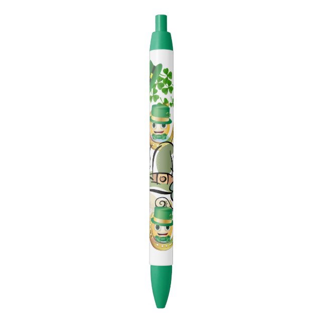 Bleu Stylo et stylo d'école St. Patrick's Day Floral (devant Vertical)