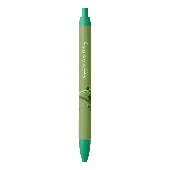 Bleu Stylo et stylo d'école St. Patrick's Day Floral (devant Vertical)