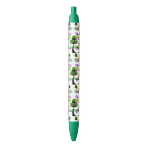 Bleu Stylo et stylo d'école Stylo St. Patrick's Floral