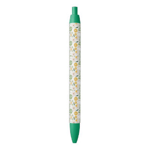 Bleu Stylo et stylo scolaire Vert & Jaune Floral