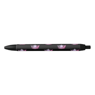 Bleu Stylo fait sur commande d'encre de couronne rose