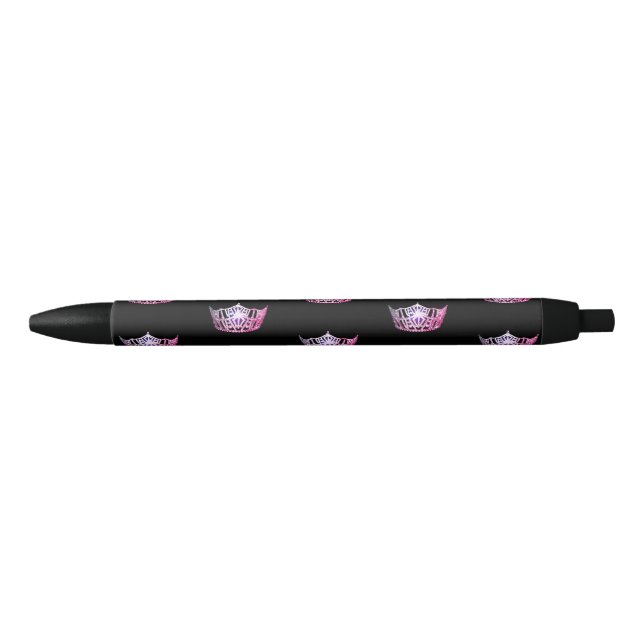 Bleu Stylo fait sur commande d'encre de couronne rose (Devant)