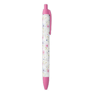 Bleu Stylo Motif Fleurs