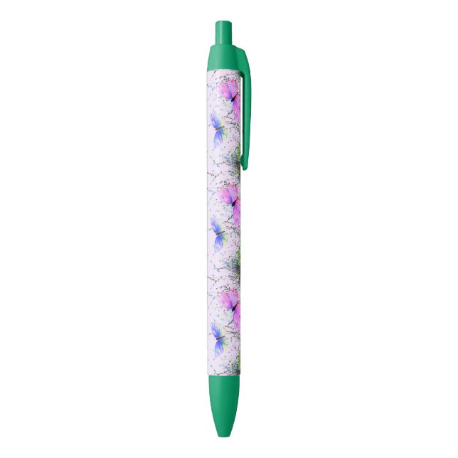 Bleu Stylo papillon volant (Bas (Vertical))