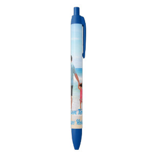 Bleu Stylo photo personnalisé avec texte personnalisé