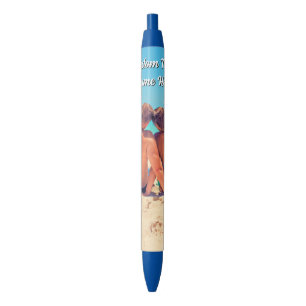 Bleu Stylo photo personnalisé Texte personnalisé