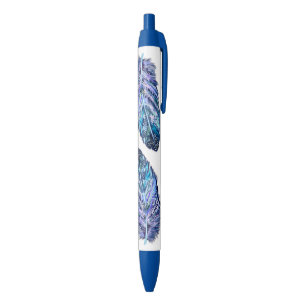 Bleu Stylo plumes - Vos couleurs / Texte
