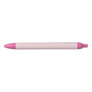 Bleu Stylo pois rose