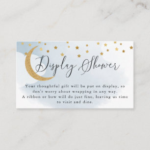 Bleu sur la lune Carte de douche