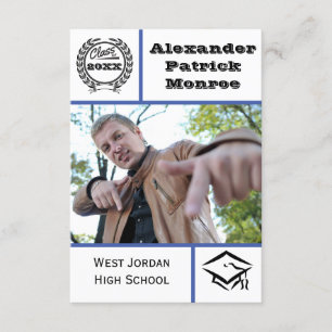 Bleu traditionnel - Invitation de 3x5