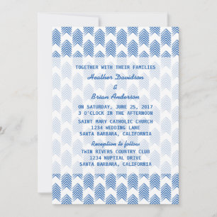 Bleu Tribal Flèches Mariage Invitation